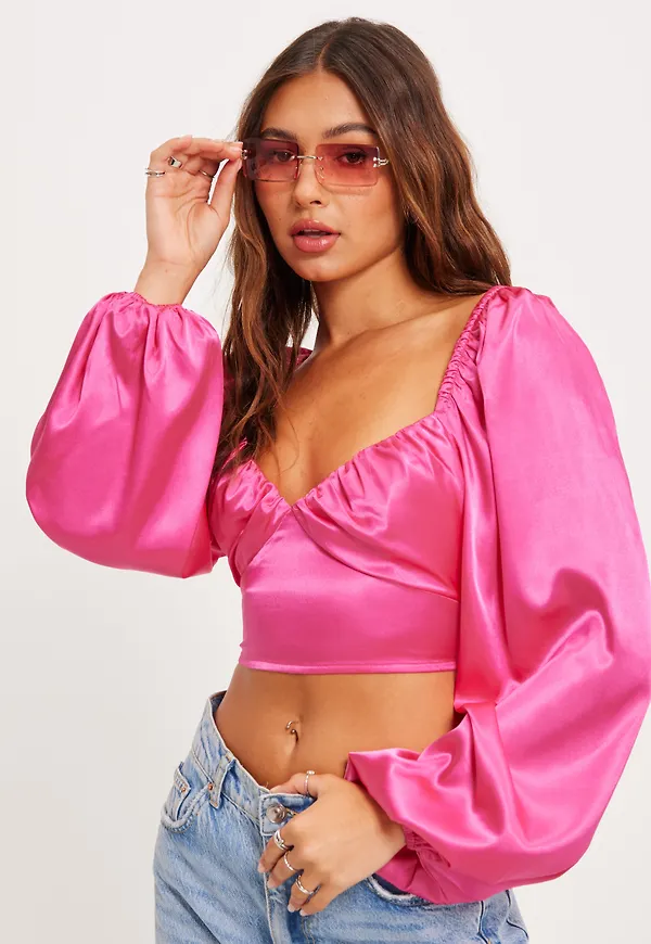 NLY Trend - Festblusar - Rosa - Ruched Up Blouse - Blusar & Skjortor - Party Blouses