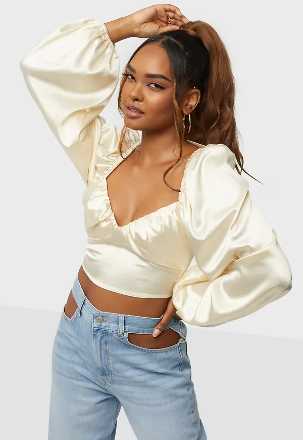 NLY Trend - Festblusar - Ruched Up Blouse - Blusar & Skjortor - Party Blouses