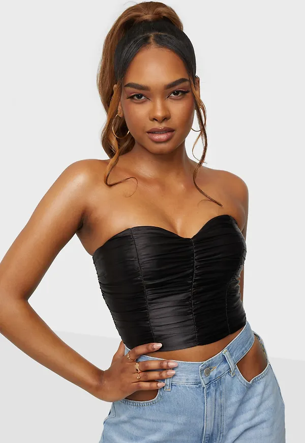 NLY Trend - Festtoppar - Ruched Bustier - Toppar