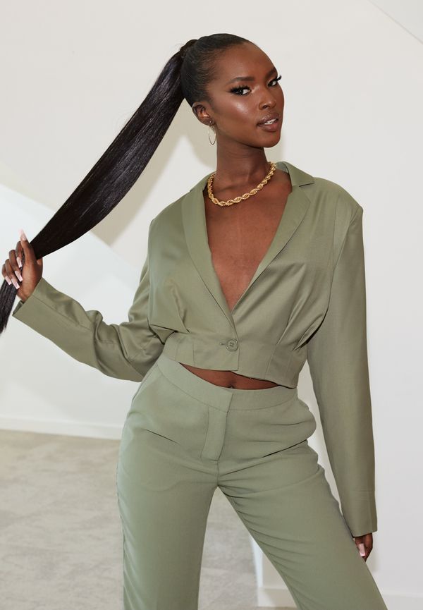 NLY Trend - Jackor - Grön - Easy Cropped Blazer - Jackor