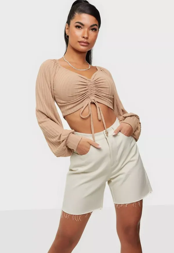 NLY Trend - Shorts - Offwhite - Twill City Shorts - Shorts