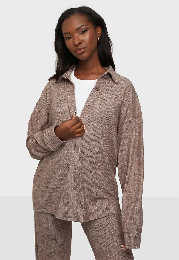 NLY Trend - Skjortor - Cozy Rib Shacket - Blusar & Skjortor - shirts