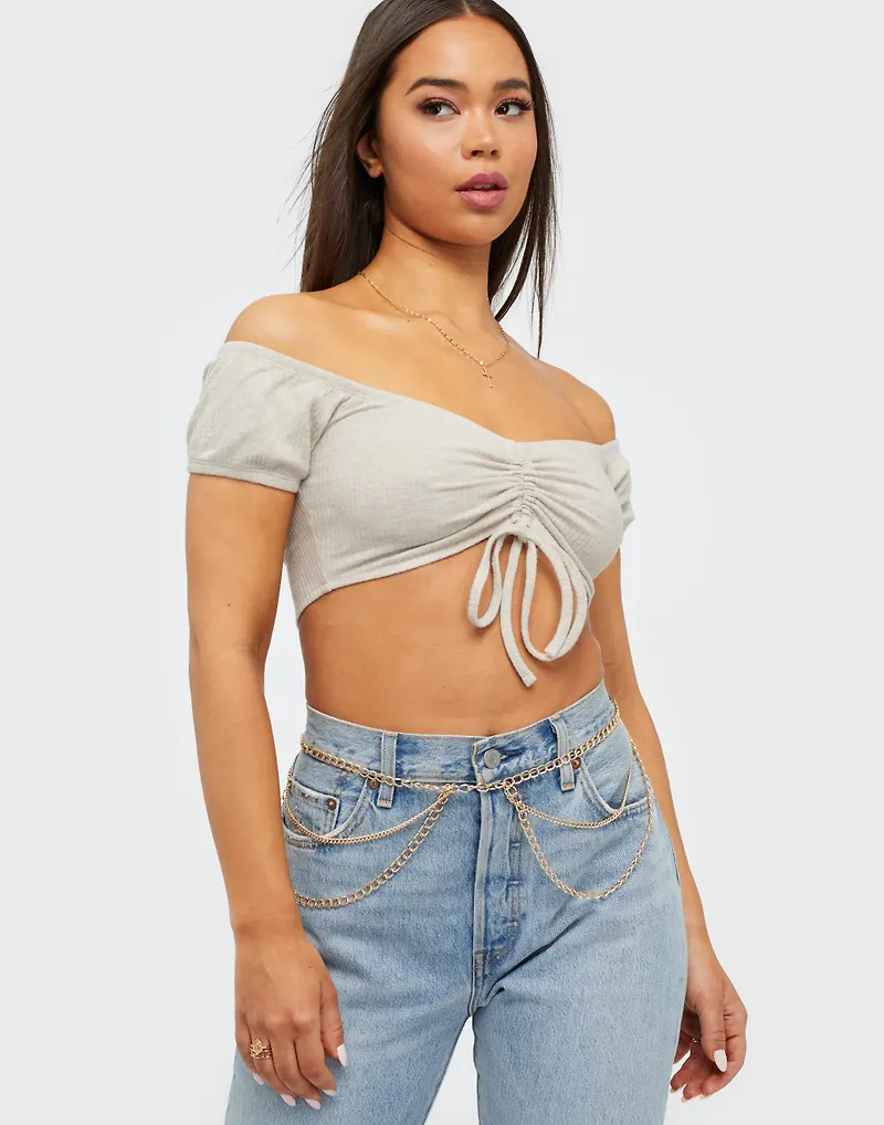 NLY Trend - T-shirts - Be Natural Tie Top - Toppar - T-shirts