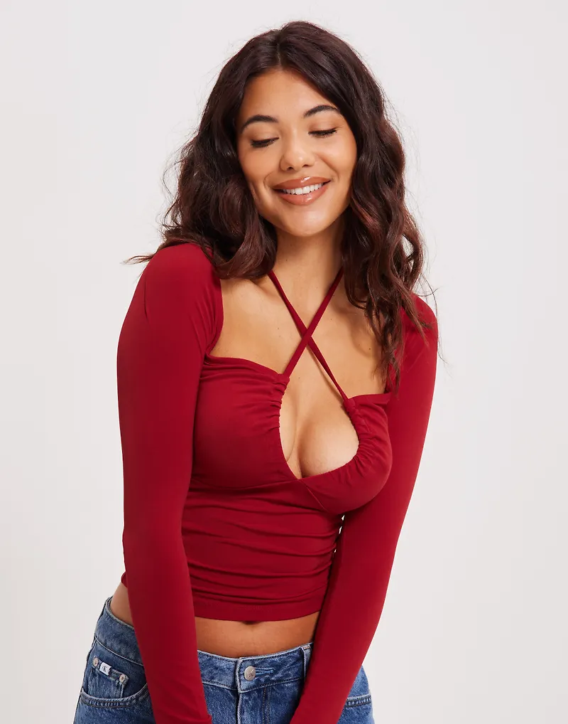 NLY Trend - Toppar - Röd - Multi Tie Top - Toppar