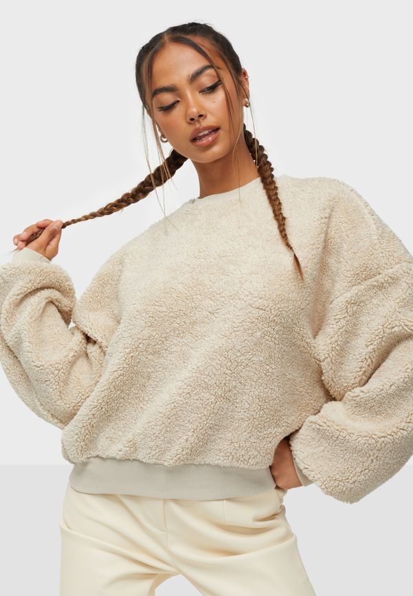 NLY Trend - Tröjor - Greige - Perfect Teddy Sweat - Tröjor
