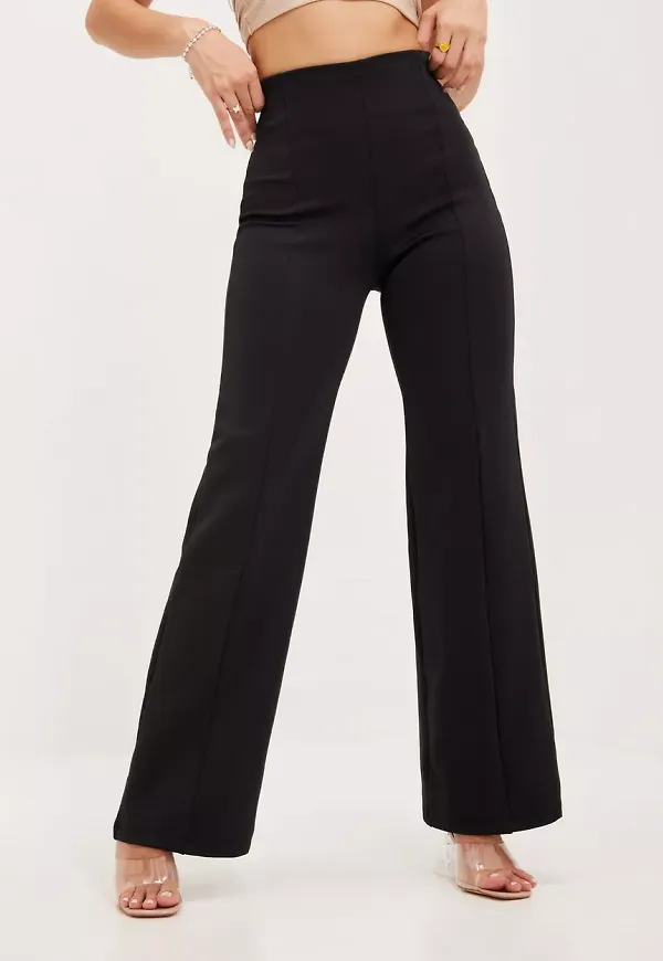 NLY Trend - Vida byxor - Svart - Shape High Wide Pant - Byxor
