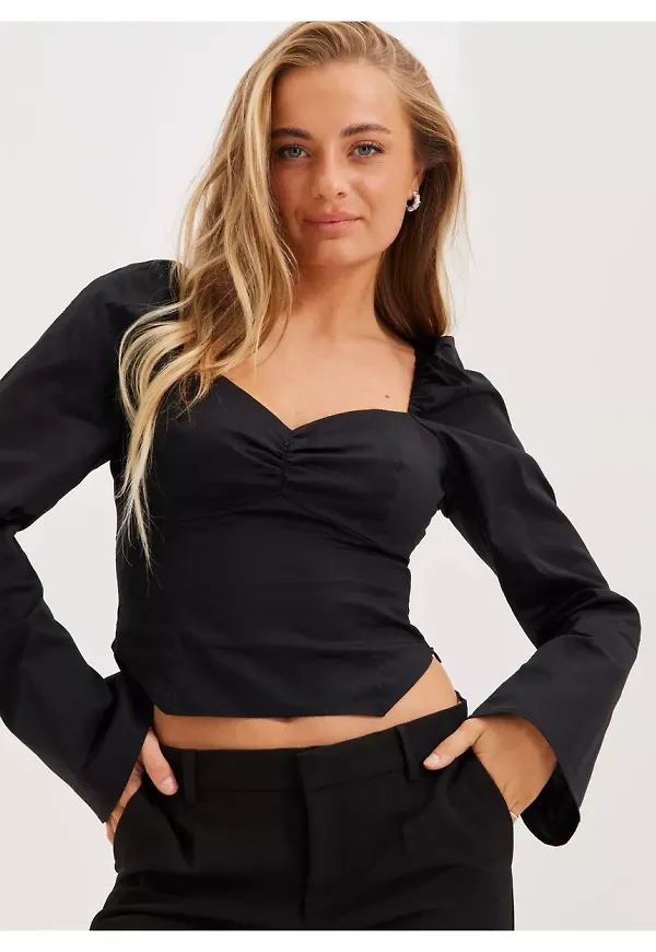 NLY Trend Casual Bustier Blouse Festblusar Svart