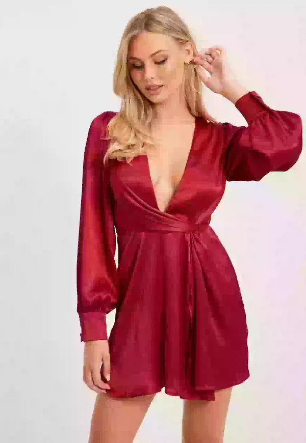 NLY Trend Drapy Detailed Dress Cocktailklänningar Röd