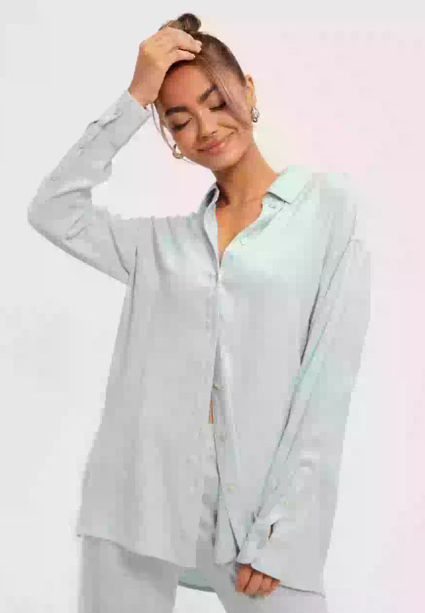 NLY Trend Everyday Linen Shirt Linneskjortor Ljus Blå