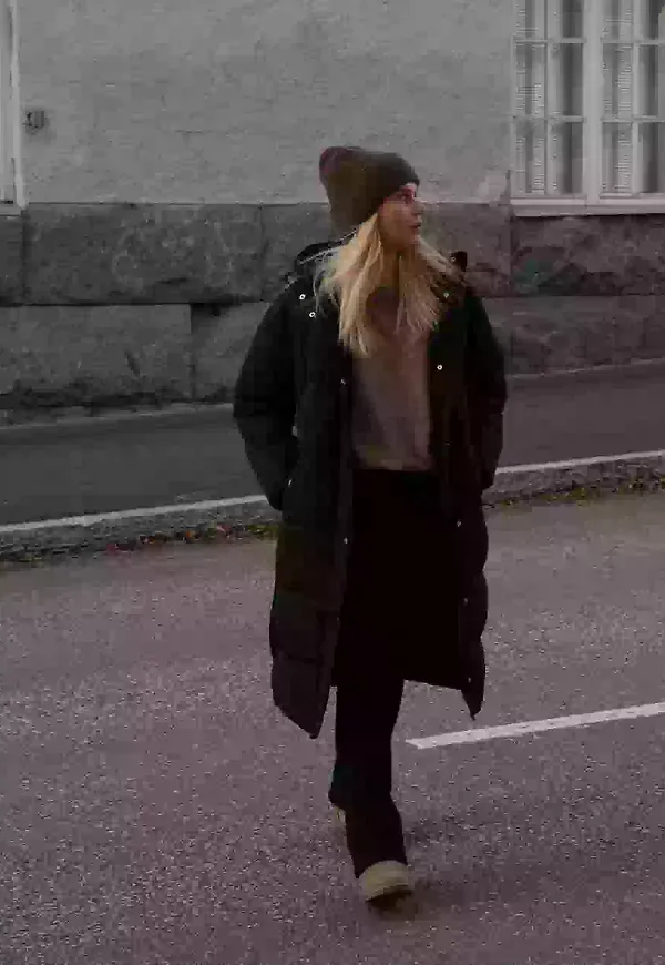 NLY Trend Long Puffer Coat Dunjackor Svart
