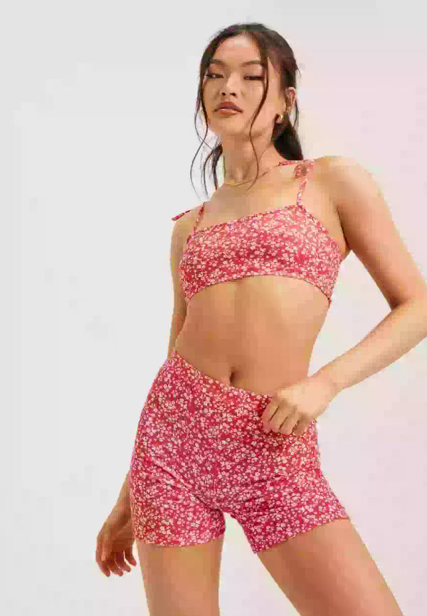 NLY Trend Simple Hot Pants Biker shorts Röd