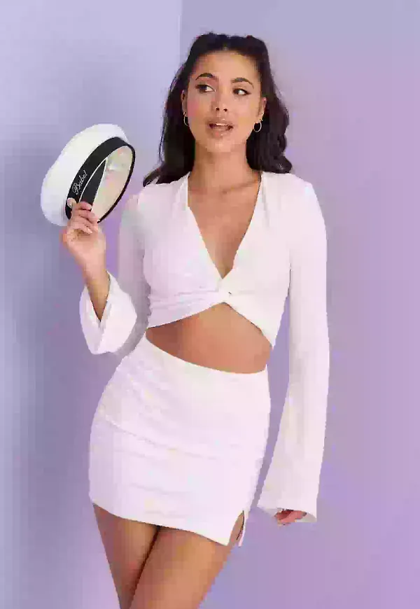 NLY Trend The Perfect Slit Skirt Minikjolar Vit