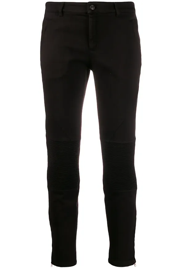 Nº21 beskurna ribbade jeans - Svart
