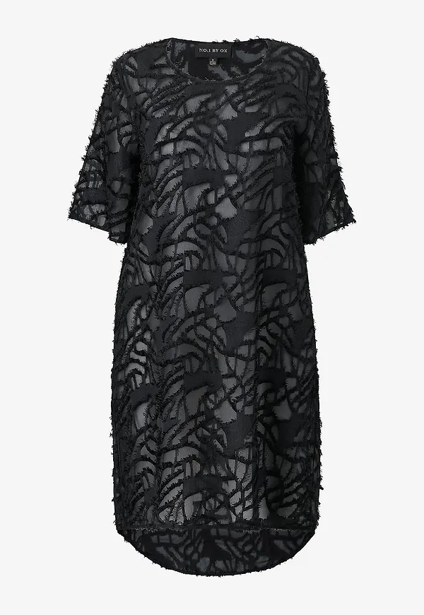 NO. 1 BY OX - Klänning Loose Tunic Dress SS - Svart