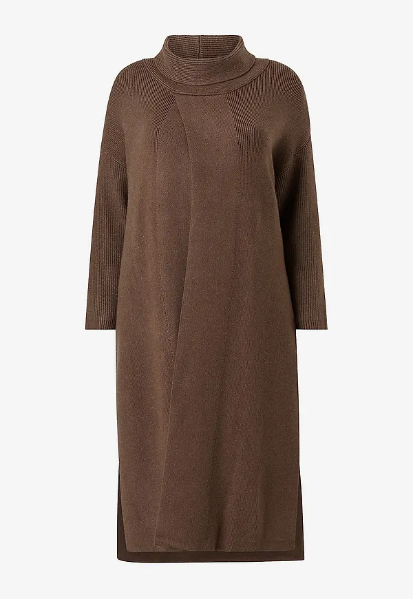 NO. 1 BY OX - Kofta Long Coatigan And LS Sleeves - Brun