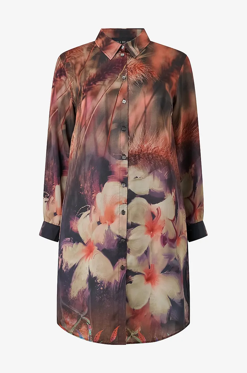 NO. 1 BY OX - Skjorta Long loose shirt - Flerfärgad