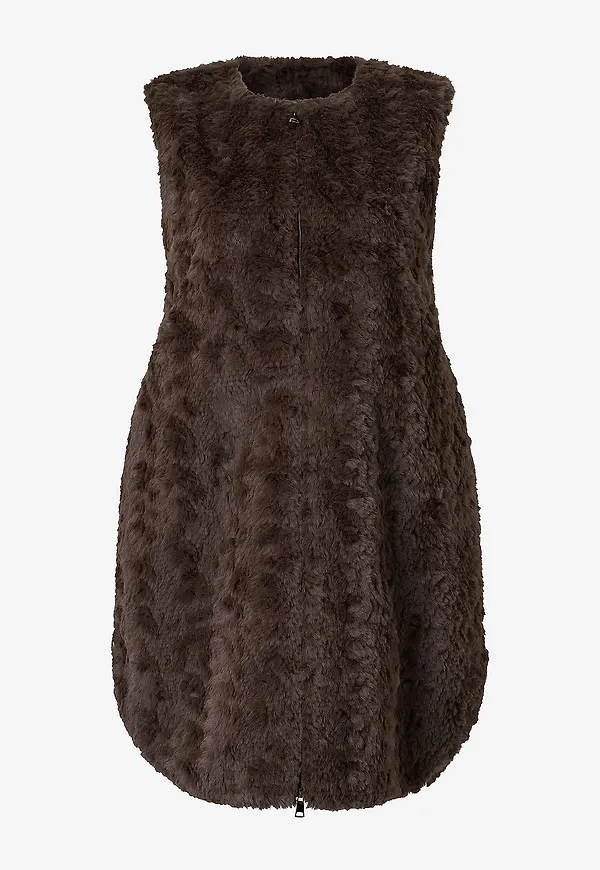 NO. 1 BY OX - Väst Fake Fur Vest - Brun