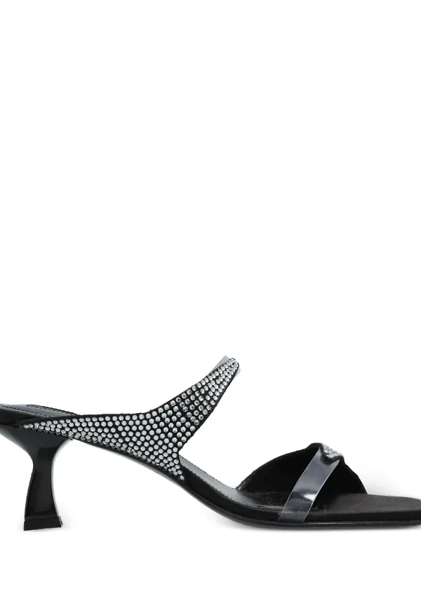 Nodaleto strassprydda sandaler - Svart