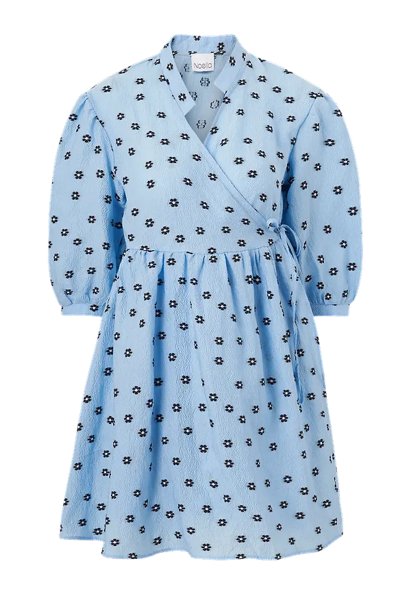 Noella - Omlottklänning Tulip Aida Dress - Blå - 44
