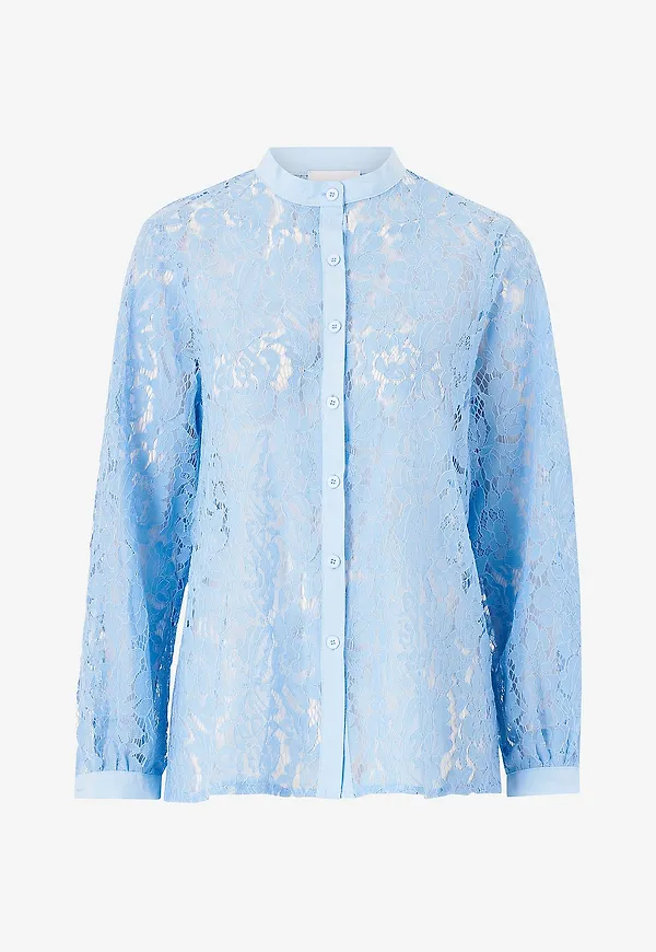 Noella - Spetsblus Briston Shirt - Blå