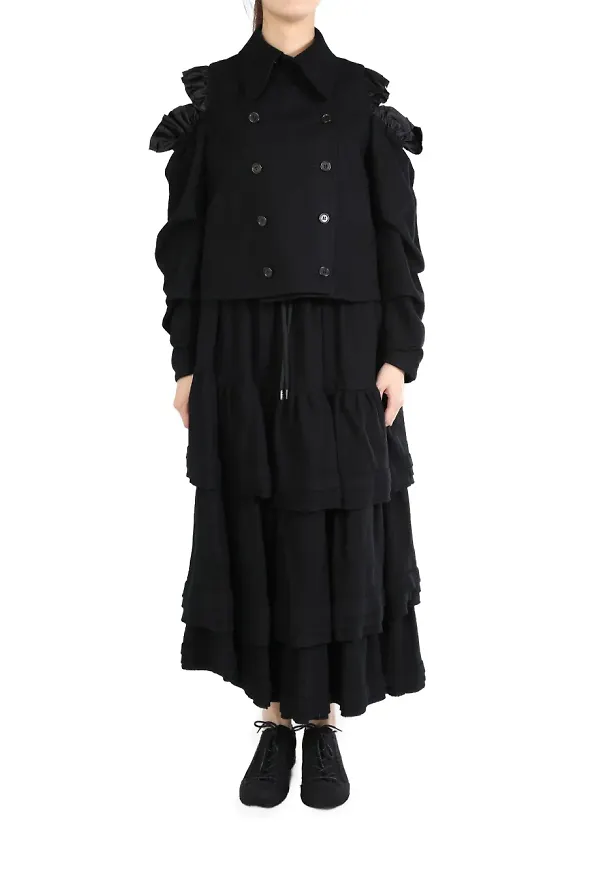 Noir Kei Ninomiya wrinkled jacket - Svart