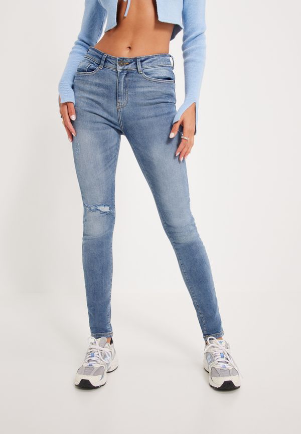 Noisy May - High waisted jeans - Nmcallie Hw Sknny Des Jeans AZ190MB - Jeans