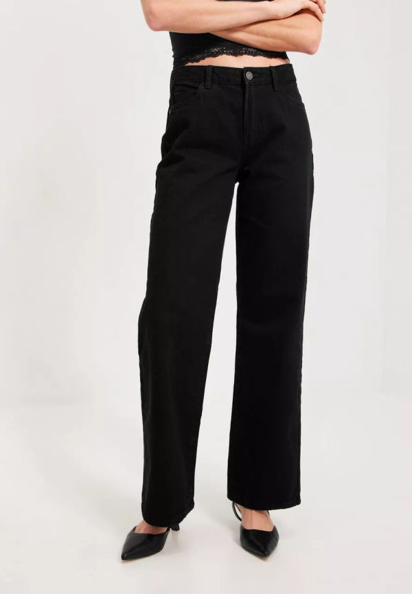 Noisy May - Straight jeans - Black - Nmamanda Nw Wide Jeans VI142BL Noos - Jeans