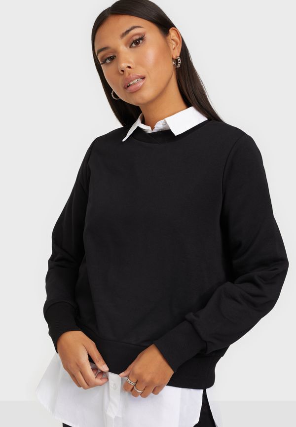 Noisy May - Sweatshirts - Black - Nmlupa L/S Sweat Noos - Tröjor - sweatshirts
