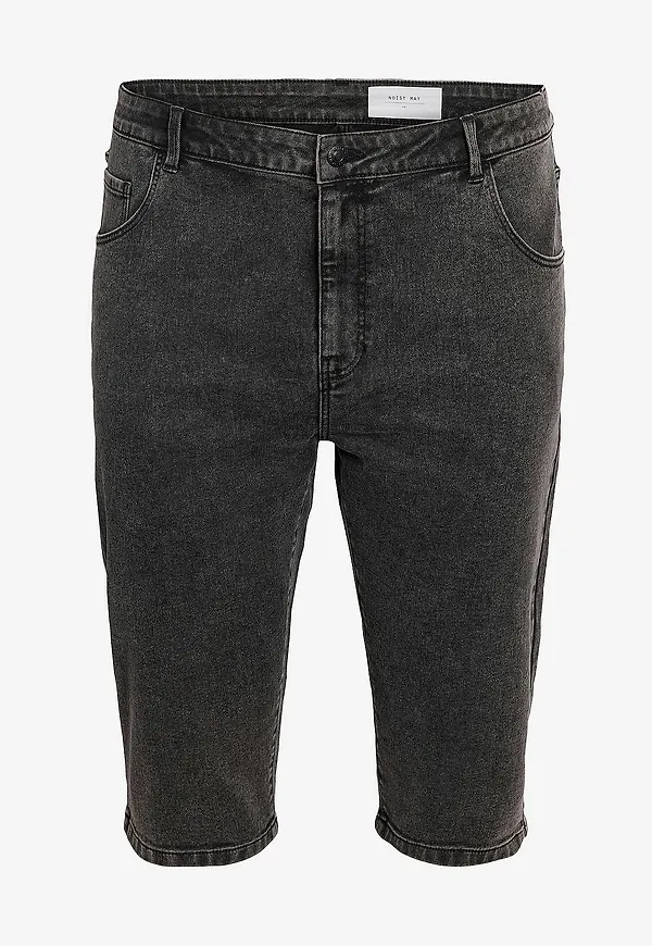 Noisy May - Jeans nmTexas NW Skinny Long Capri Cur - Svart