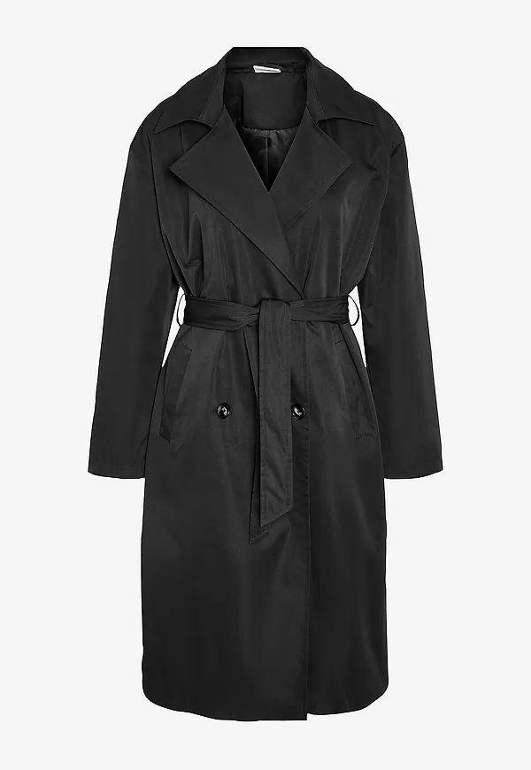 Noisy May - Trenchcoat nmManya L/S - Svart