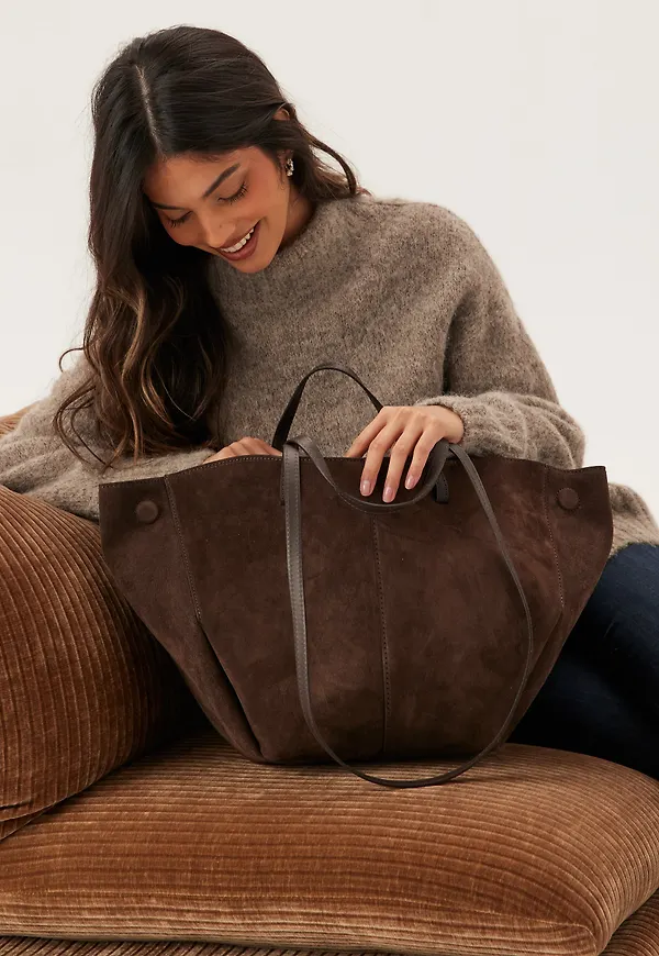 Nola XL Suede Handbag