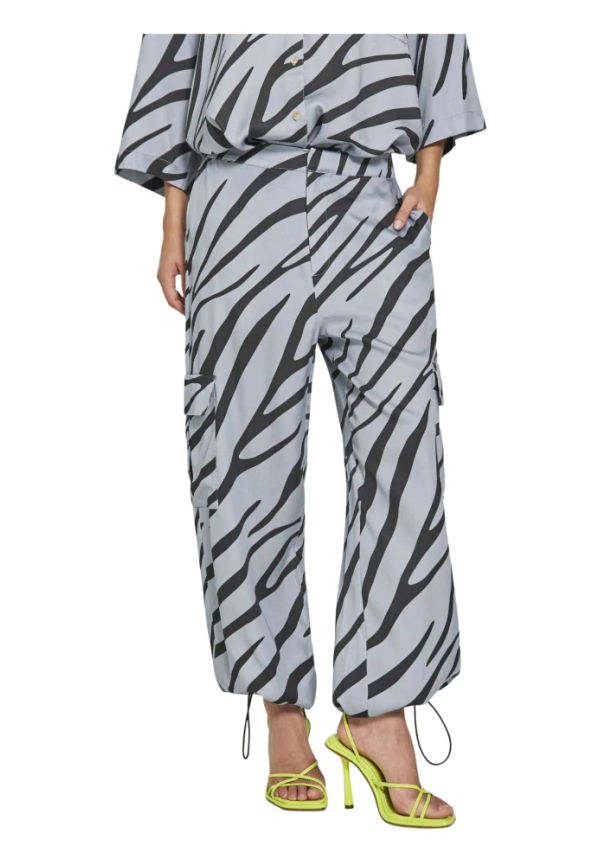 Norr Wide Trousers Grå, Dam