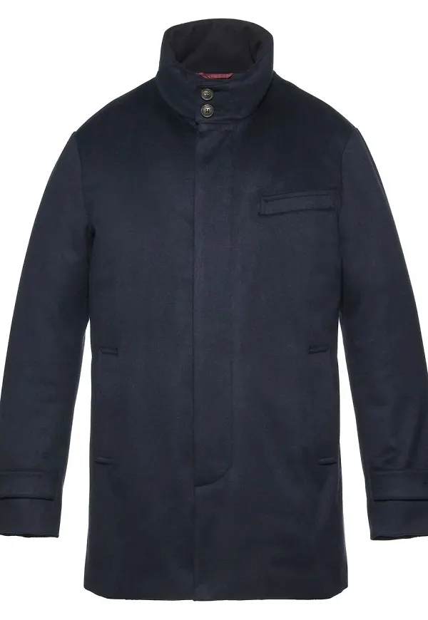 Norwegian Wool dunfodrad kashmirjacka - Blå
