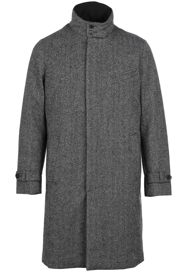 Norwegian Wool enkelknäppt kashmirkappa - Grå