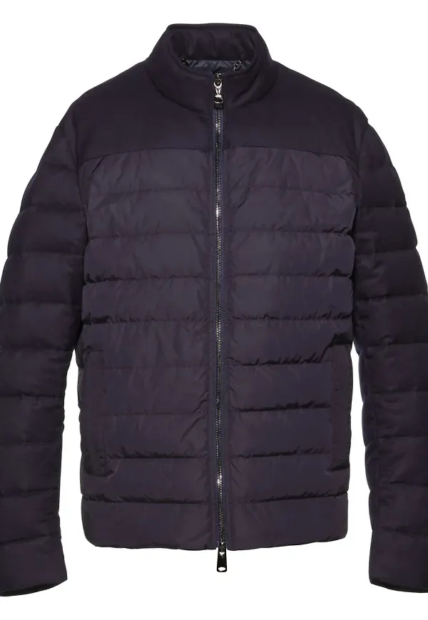 Norwegian Wool quiltad vadderad dunjacka - Blå