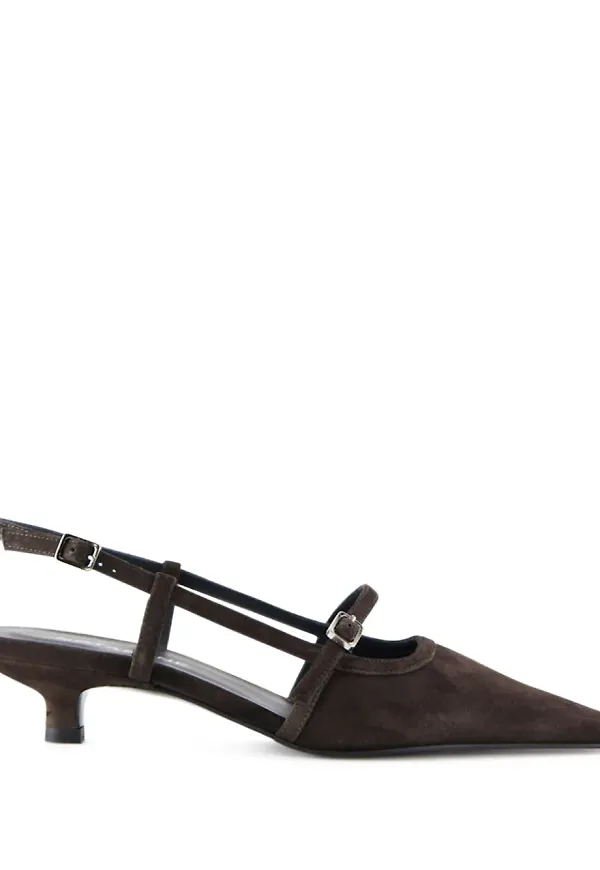 Notabene slingback-skor med taxklack - Brun