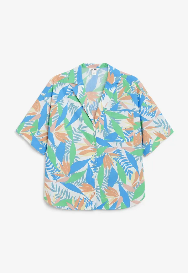Notched collar shirt - White
