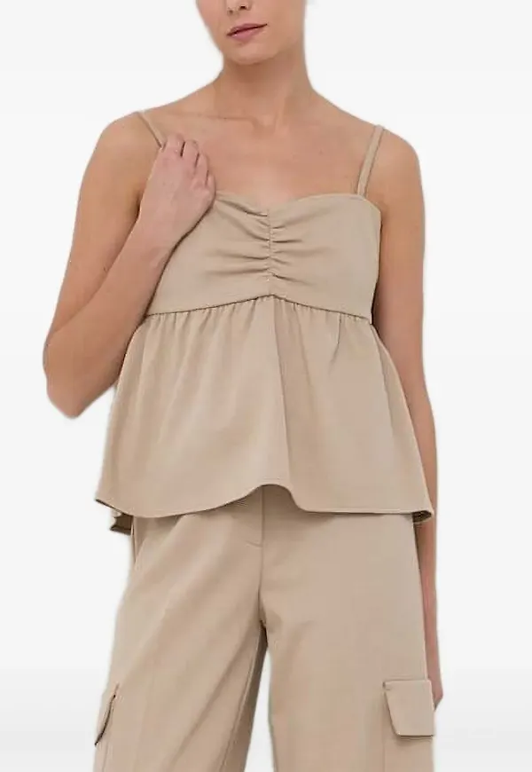 Notes du Nord draperad topp - Neutral