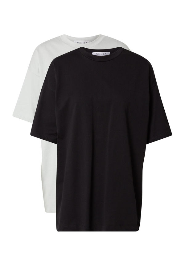 NU-IN Oversize t-shirt grå / svart