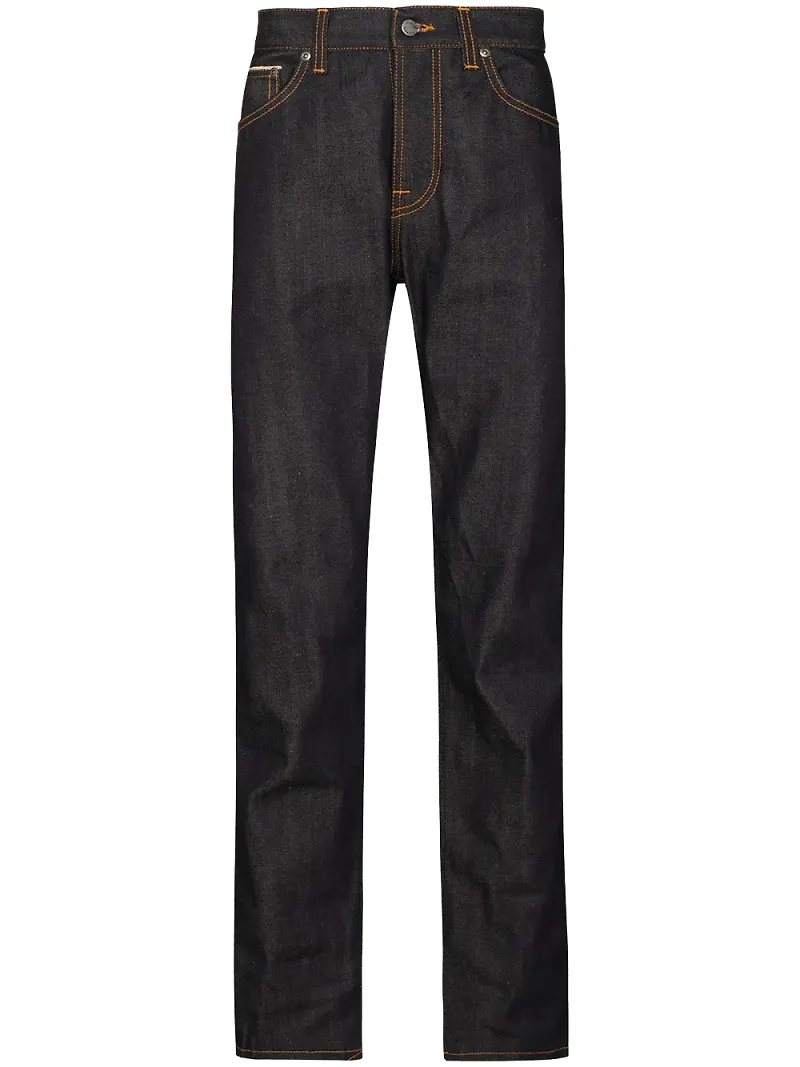 Nudie Jeans Steady Eddie II raka jeans - Blå