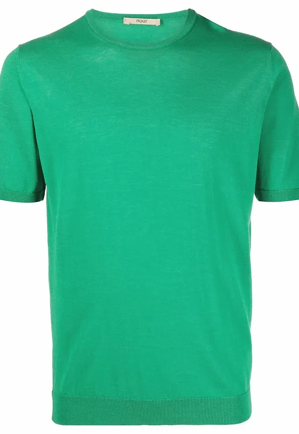 Nuur t-shirt med rundad hals - Grön