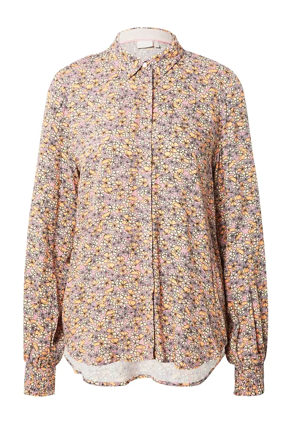NÜMPH Blus 'ALMA' kräm / mauve / orange