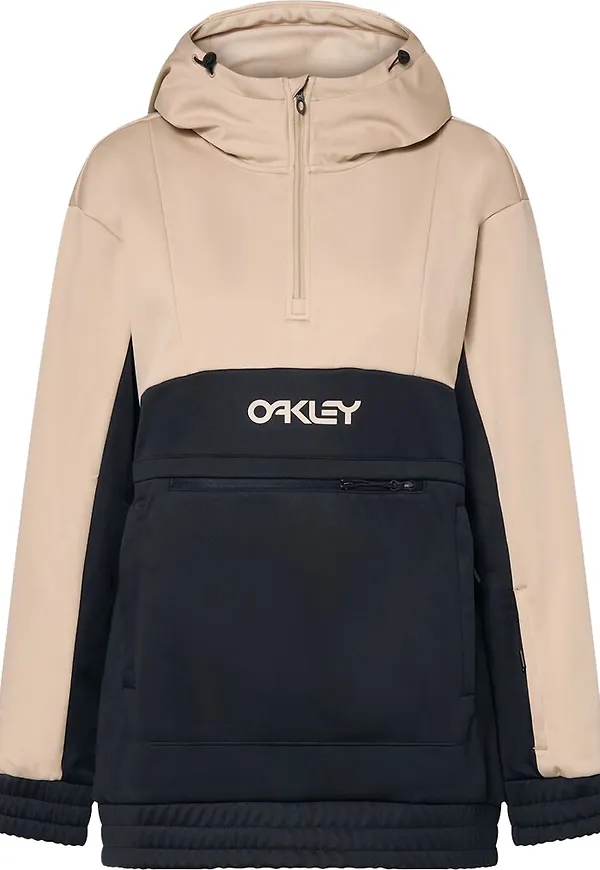 Oakley Women's Tnp Nose Grab Softshell Hoodie Humus/blackout