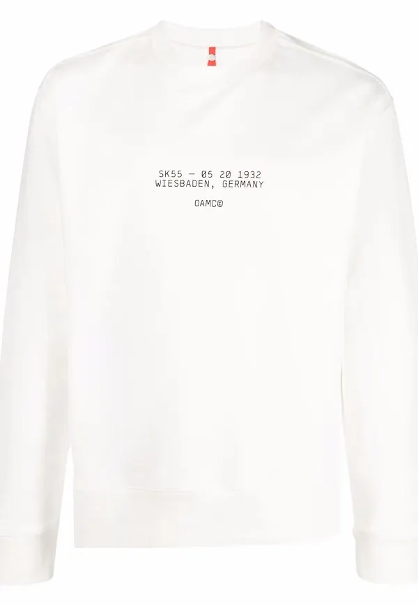 OAMC Audio sweatshirt med slogan - Vit
