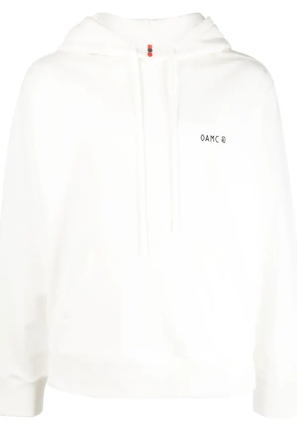 OAMC hoodie med abstrakt tryck - Vit