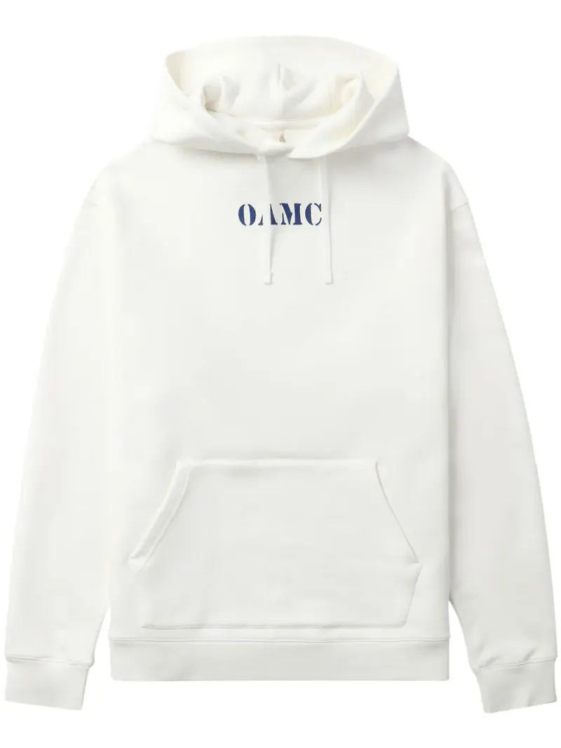 OAMC hoodie med logotyp - Vit