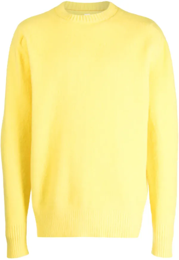 OAMC intarsia stickad ulltröja med logotyp - Gul