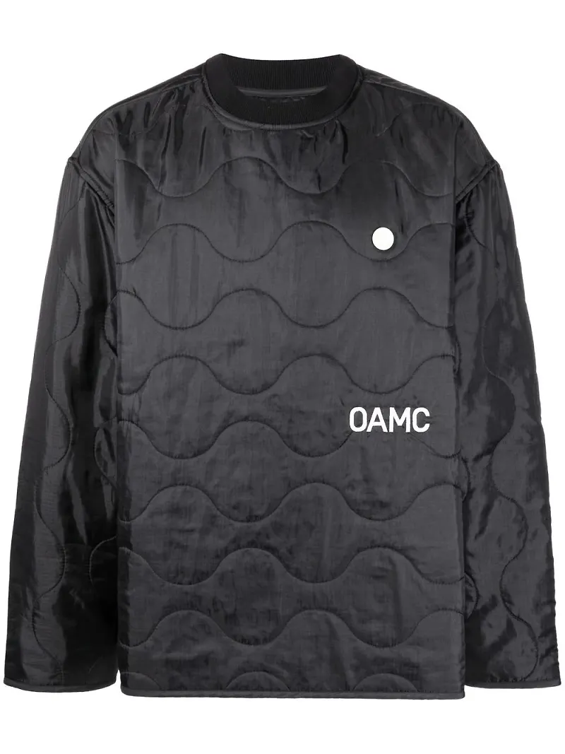 OAMC quiltad jacka med tryck - Svart