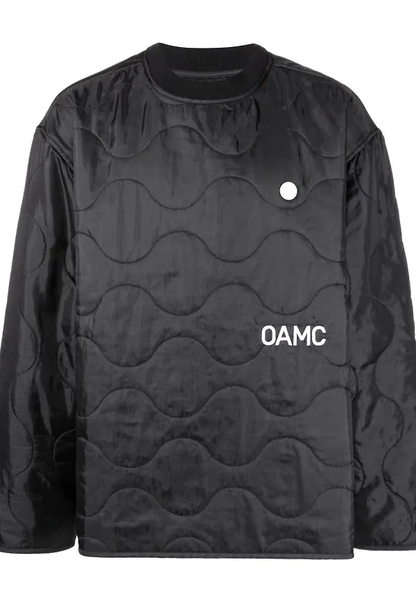OAMC quiltad jacka med tryck - Svart