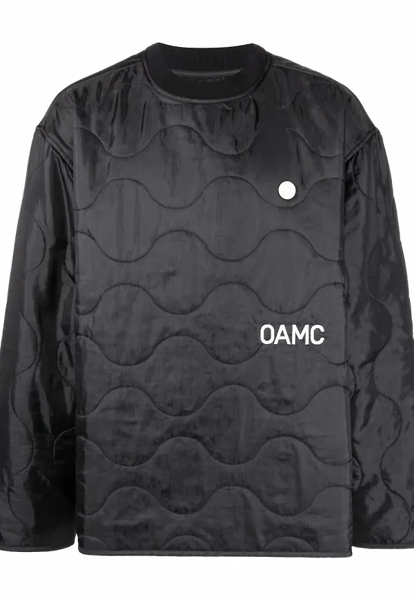 OAMC quiltad jacka med tryck - Svart